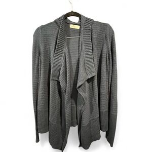 Navy blue Open Front Women's Hooded Cardigan